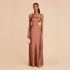 Kensie Matte Satin Bridesmaid Dress, Desert Rose